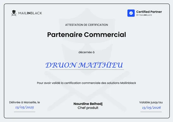 QPM – certifié Mailinblack pour la sécurisation des emails